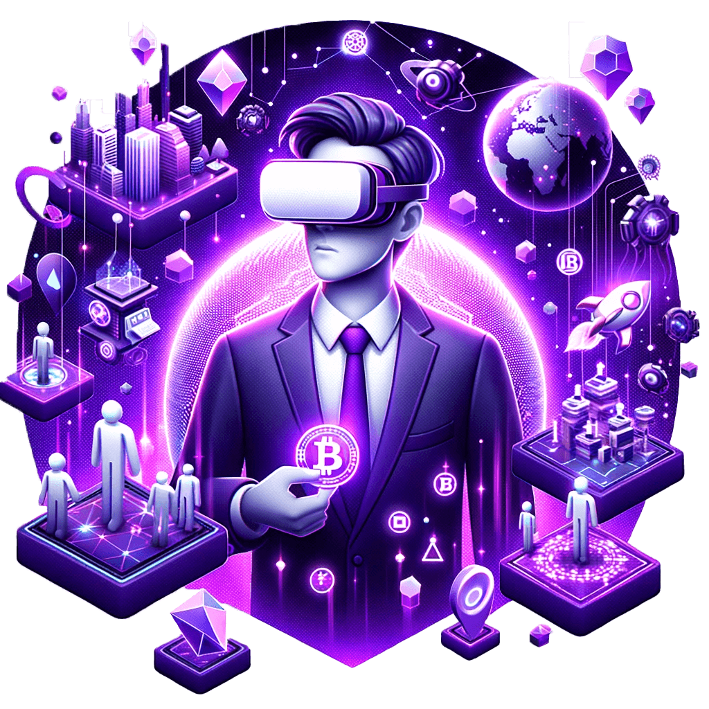 Illustration-metaverse-Digital-blockchain